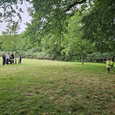 Bild vergr&ouml;&szlig;ern: beim Laufen auf der Wiese